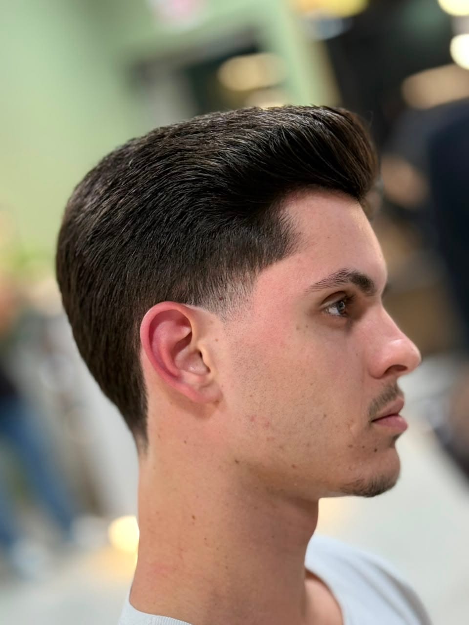 Corte masculino finalizado na Felipe Barber, em Ibirama